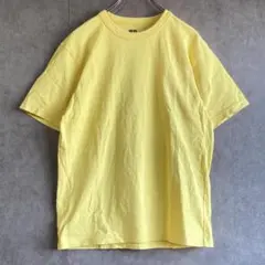 ユニクロ(M)クルーネックTシャツ＊半袖＊綿100％＊無地＊体育祭＊カラー＊黄色