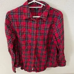 UNIQLO レッド・ブルーチェック 長袖シャツ 2枚セットM