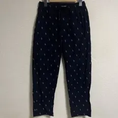 ラルフローレン ポニー総柄 パジャマパンツ M ネイビー