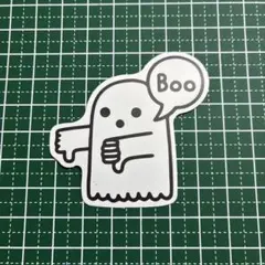 防水ステッカー おばけ かわいい モノクロ