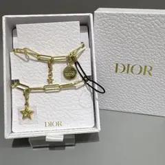 新品未使用保護フィルム付き♡ Dior ゴールド 星型チェーンキーホルダー