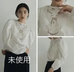 新品anuke Cutwork Puff Blouse
