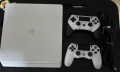 ホワイト PS4 本体 コントローラー2つ付き