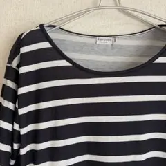 カンシーストア ワンピース クルーネック 半袖 フレア ボーダー 3XL 黒白