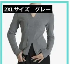 ✨新品、未使用✨カットソー レディース シンプル tシャツ グレー　2XL
