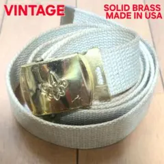 【VINTAGE】 USA製 真鍮 ガチャベルト 60s 70s ボーイスカウトのサムネイル