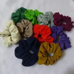 評価4200記念 10個セット ハンドメイド シュシュ お買い得 手作り