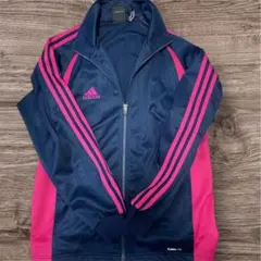 ★adidas アディダス L トラックジャケット ネイビー×ピンク