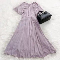 美品✨NOLLEY'S パールボタン 前後2WAY ギャザーワンピース ピンク