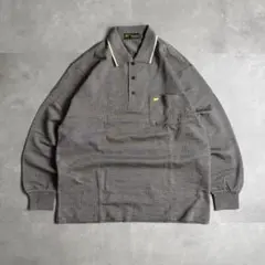 古着 長袖 ポロ シャツ ハーフボタン プルオーバー cityboy
