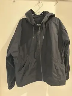 【UNIQLO U】フーデッドブルゾン　ブラック