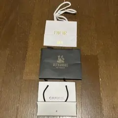 高級コスメブランドミニショップ袋3点 CHANEL DIOR ALEXANDRE