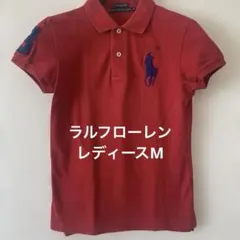 Polo 赤 ポロシャツ M ビックポニー