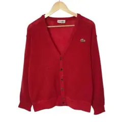 LACOSTE ラコステ CHEMISE カーディガン メンズ サイズ3 レッド