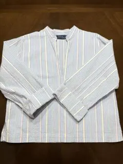 Polo Ralph Lauren ストライプ七分袖シャツ XS