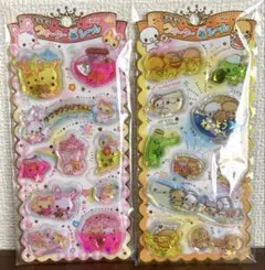 【正規品】なっとうちゃん　フワフワらびちゃん　キラキラウォーターインシール