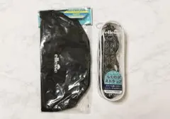 【新品•未使用】ellese 水泳キャップ&ゴーグルセット(ブラック)