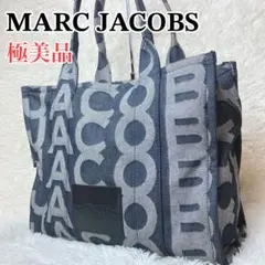 極美品✨ マークジェイコブス トートバッグ デニム キャンバス 総柄 大容量