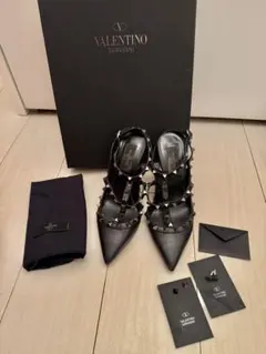 VALENTINO ヴァレンティノ　スタッズパンプス　ハイヒール ブラック　37のサムネイル