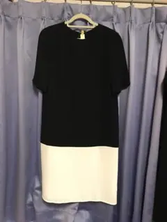 美品❣️デミルクスビームスさらって綺麗なバイカラーワンピース❣️