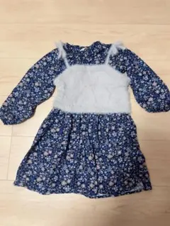 petit main フラワープリントワンピース 110