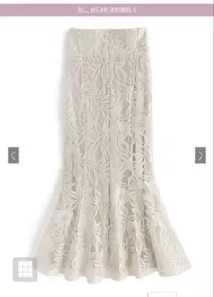 GRL グレイル 白 花柄レースマーメイドスカート［nh54］