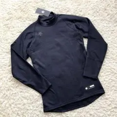 未使用 デサント 野球 起毛 アンダーシャツ 長袖 ハイネック メンズS 黒