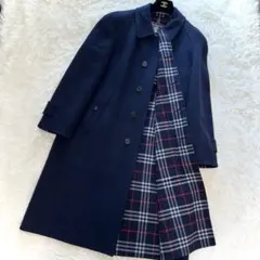 希少✨Burberrys ヴィンテージ　ウール　ステンカラーコート　ノバチェック