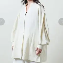 美品 アドーア フリュイドジョーゼットバックレイヤードロングブラウス 