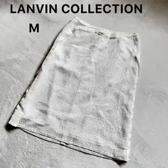 LANVIN COLLECTION 台形スカート（M）膝丈スカート　綿100%のサムネイル