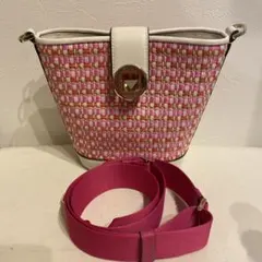 ケイトスペード　福袋　2024 バケット型ショルダーバッグ　ピンク　編み目