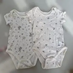 ベビー肌着 動物柄 花柄 2枚セット