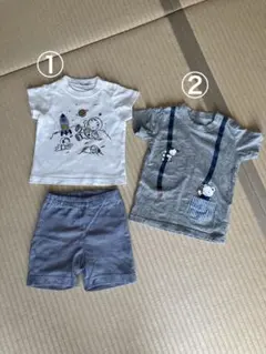 familiar 宇宙テーマ Tシャツ2枚とショートパンツセット