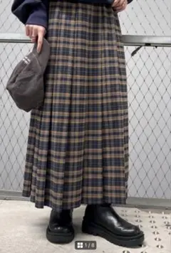 CIAOPANIC TYPY すっきり見えチェックプリーツイージースカート