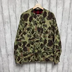 【良品】ダックカモノーカラーハンティングジャケット！ヴィンテージ！