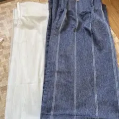 (^-^DCM*ダークブルーストライプ遮光&レースカーテン*100×135㌢*のサムネイル