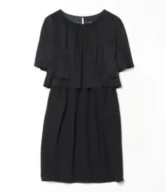 UNTITLED 半袖ワンピース フリル ブラック M