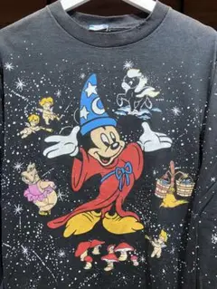 古着 90s DISNEY FANTASIA ファンタジア スウェット 黒 90s Disney FANTASIA Sorcerer Mickey Sweat】 #下北沢古着屋