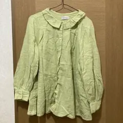 最終価格！リンネル♡黄緑シャツブラウスのサムネイル