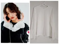 【美品】LEPSIM 袖アソート長袖レイヤード(ニュアンスホワイト)