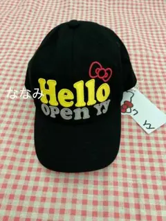 Openyyハローキティ I ♥ YY ベースボールキャップ Open Yy x Hello Kitty】 Trucker Cap Black (OPEN YY_TheOpen