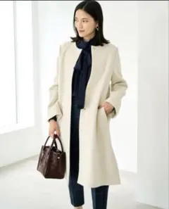 最終処分‼️早い者勝ち‼️タグありショートビーバー ノーカラー コート