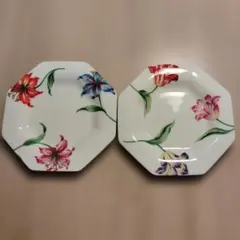 ★美品★ケンゾー花柄 八角形 プレート 2枚セットのサムネイル