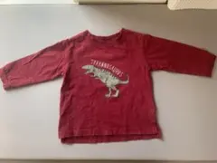 プティマイン　恐竜　80 赤　ボルドー　長袖
