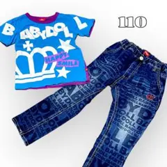 ベビードール 110 上下 セット トップス デニム パンツ