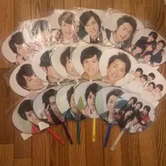 嵐 ミニうちわ 18点 まとめ売り 大野智 櫻井翔 相葉雅紀 二宮和也 松本潤