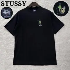 【極美品】old stussy　Tシャツ　ゴルフマン　両面　ブラック　アメリカ製