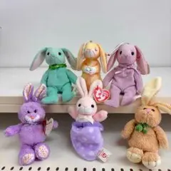 ウサギのぬいぐるみ6体セット