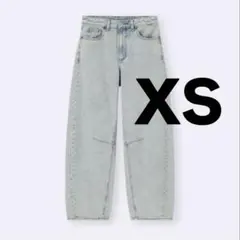 【XS】GU バレルレッグジーンズ 丈標準