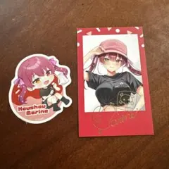 ホロライブ 宝鐘マリン　大阪　ステッカー　ランダムチェキ風カード